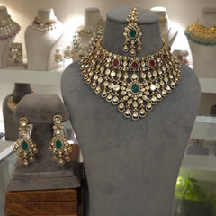 Mehak moissanite polki set .