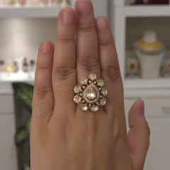 Rajshri Moissanite polki ring