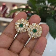 Smitha moissanite polki studs