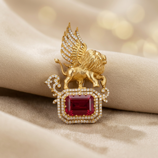 King Ad brooch