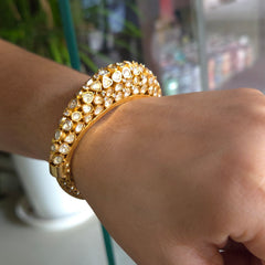 Heena moissanite polki bracelet