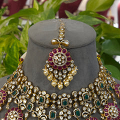 Suparna polki necklace set