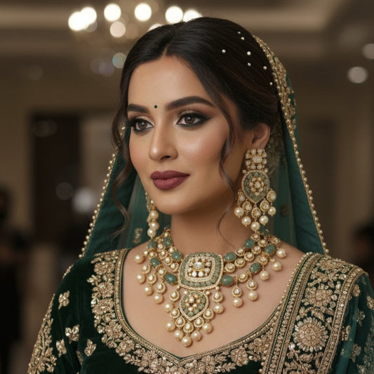 Anusha moissanite statment necklace set