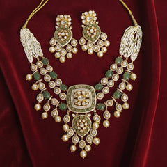 Anusha moissanite statment necklace set