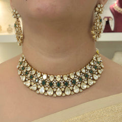 Nihar moissanite polki set