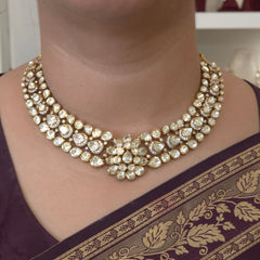 Sushma Moissanite Polki necklace set