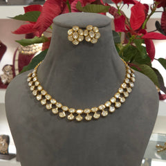 Kirat Moissanite Polki choker / Neckline set