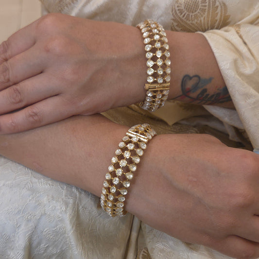 Kareena Moissanite polki bangles