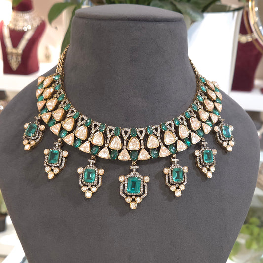 Neer Mossonite polki set