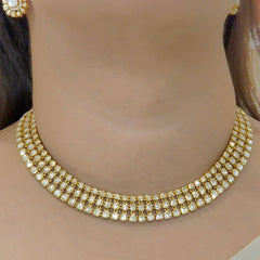 Riddhi moissanite polki set