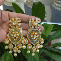 Zenith statement moissanite polki earings