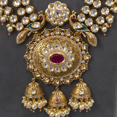 Revathi kundan polki antique set