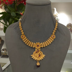 Agam antique gold necklace set