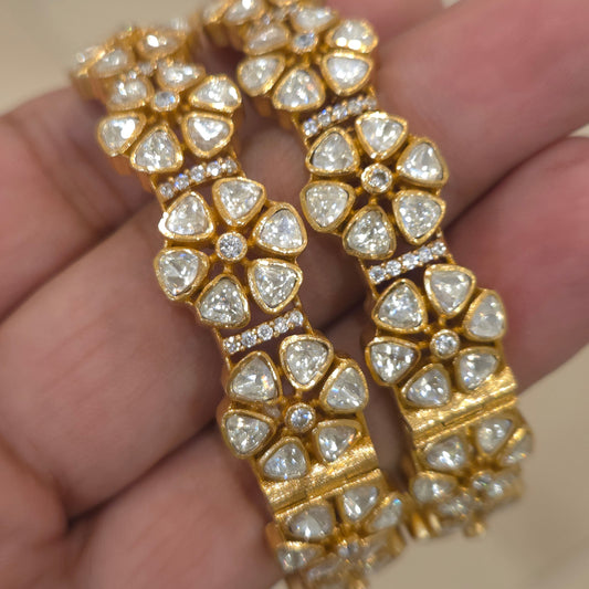 Anjali moissanite polki bangles