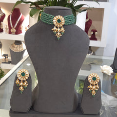 Raaga moissanite polki choker set