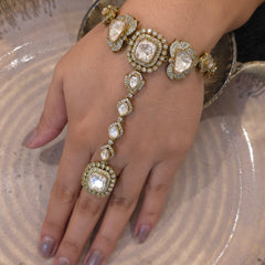 Sonia Moissanite polki Hathphool