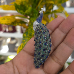 Mayur customised coloured stone brooch