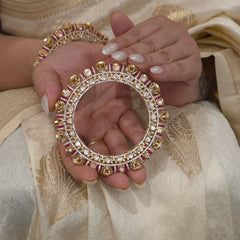 Cheshtha moissanite polki bangles