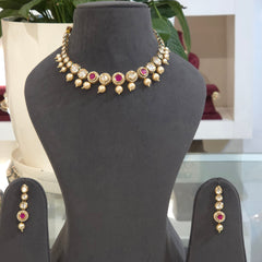Isha kundan polki set