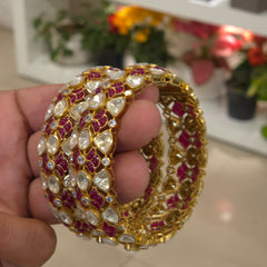 Gili moissanite polki bangles