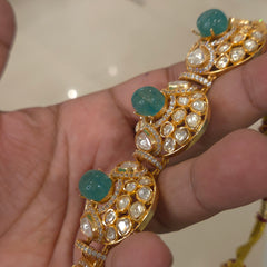 Mrinal moissanite polki set