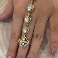 Ansha Moissanite polki Hathphool