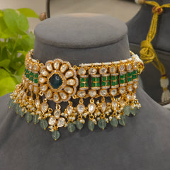 Heena moissanite polki choker set