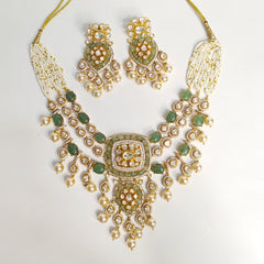 Anusha moissanite statment necklace set