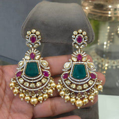 Agam moissanite polki set