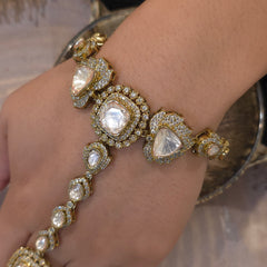 Sonia Moissanite polki Hathphool