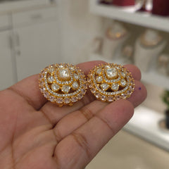 Arzoo moissanite polki studs