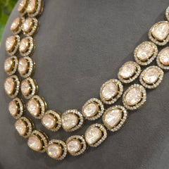 Shreya Moissanite polki necklace set