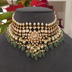 Niharika moissanite polki set