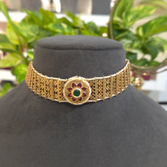 Adhira golden choker set