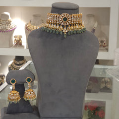 Heena moissanite polki choker set