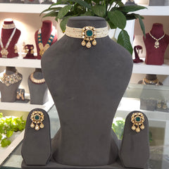 Sherya moissanite polki set
