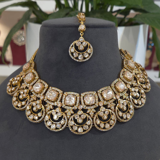 Mirana moissanite polki set