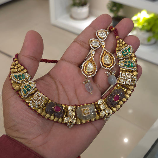 Noor Nizam moissanite polki jewelry