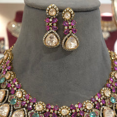 Sagarika moissanite polki set