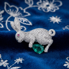Rabbit Ad brooch