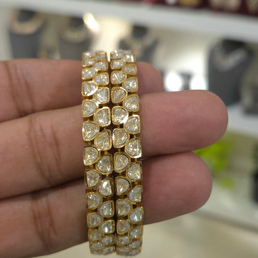 Gurmehal moissanite Polki bangle