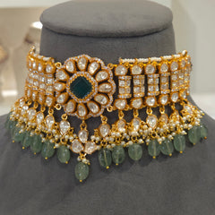 Heena moissanite polki choker set