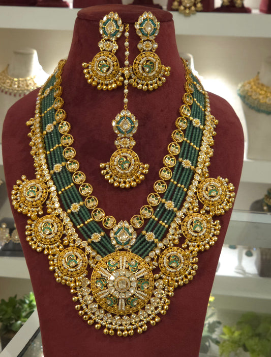 Mehnaz heritage moissanite polki set