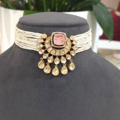 Meenali moissanite choker set
