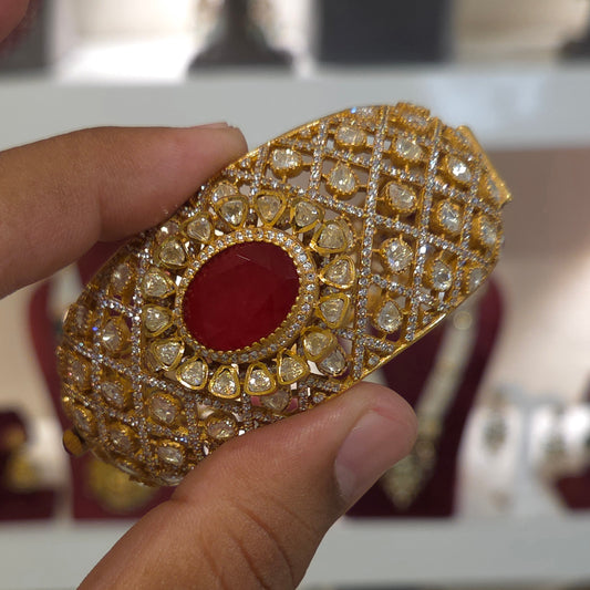 Meher moissanite polki bracelet
