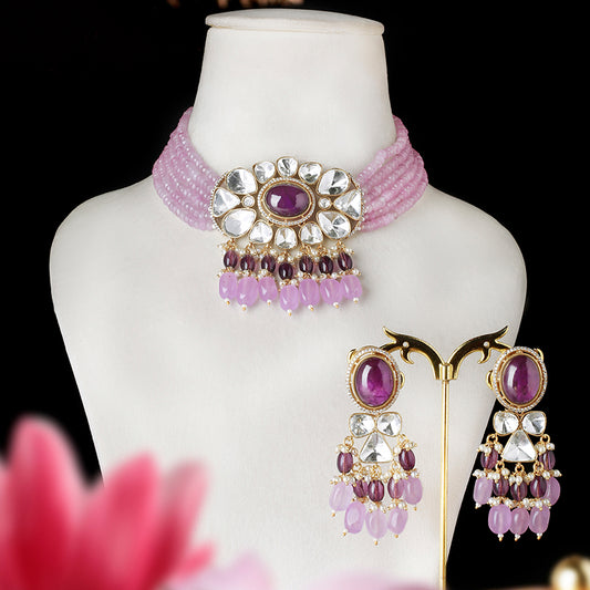 Bandita Purple Choker Set