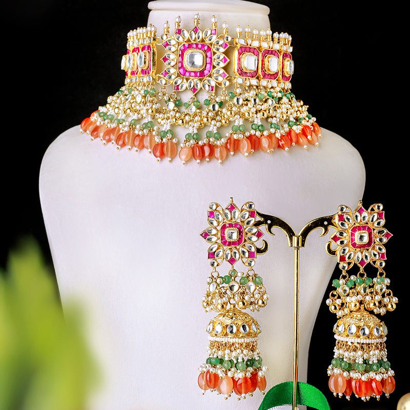 Vidushi Paachi Kundan Set