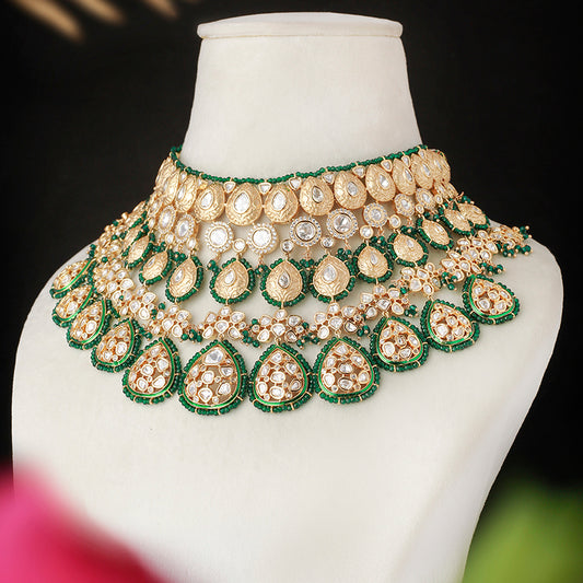 Abeeza Green Polki set