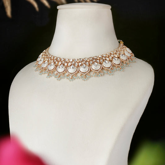 Amisha Mint Green Polki Set