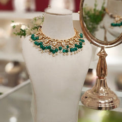 Amrita Green Polki Set